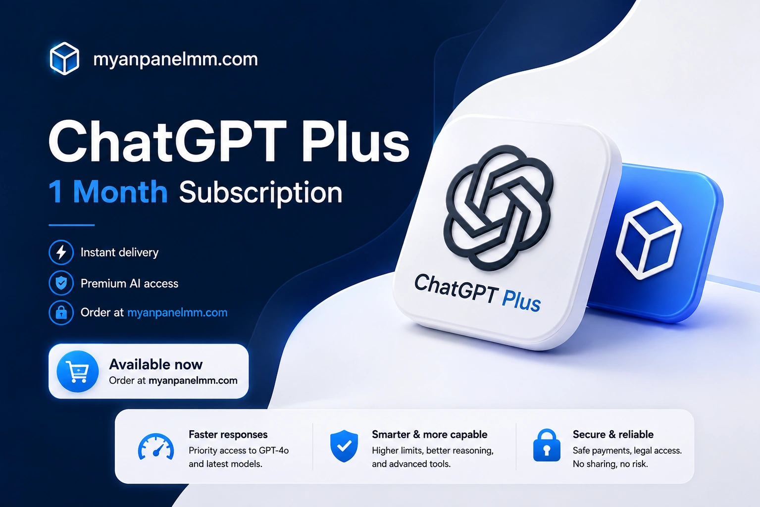 Chatgpt Plus ( Shared Plan) - 1 Month (Full warranty)